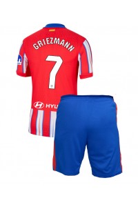 Atletico Madrid Antoine Griezmann #7 Jalkapallovaatteet Lasten Kotipeliasu 2024-25 Lyhythihainen (+ Lyhyet housut)